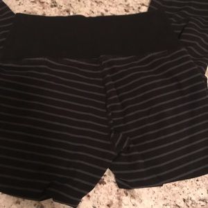 Grey and black striped work out old navy leggings
